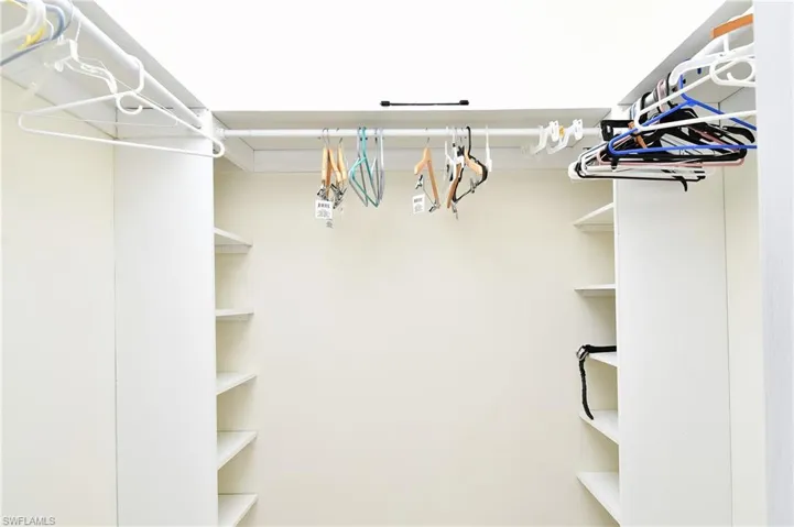 View of walk in closet