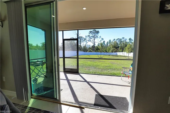 Doorway with recessed lighting