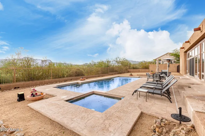 Backyard with Spa/Pool and Views
