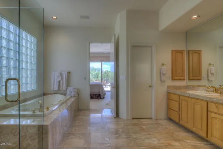 Separate jetted tub and shower