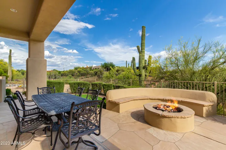 Fire Pit in Backyard
