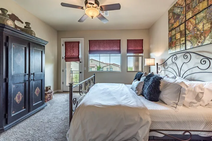 Large Master Bedroom with King bed and private balcony