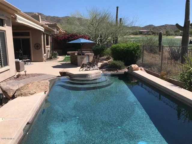 Relax in the heated pool with views of the 14th Hole on the Persimmon Course!