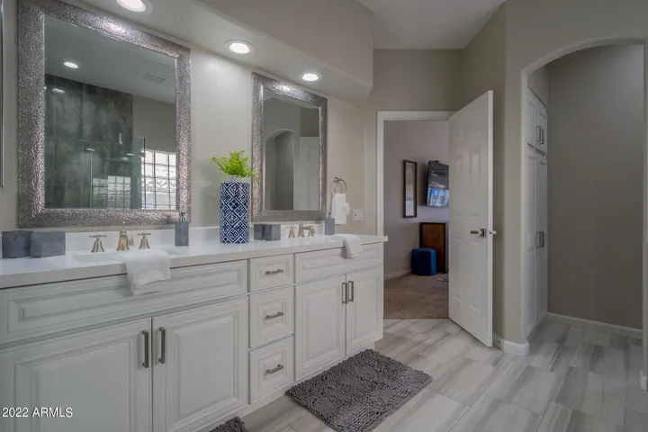 Beautifully upgraded, Dual Counter Height Vanities