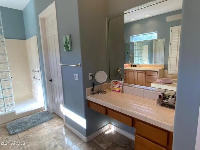 Primary Bath with Walk-In Shower, Walk-In Closet and Dual Vanities
