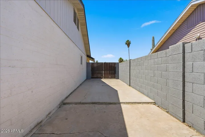 RV gate view from backyard