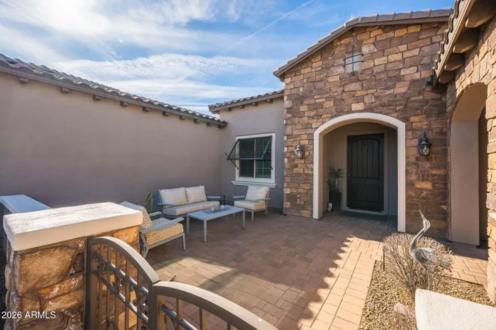 Good sized courtyard at front entrance