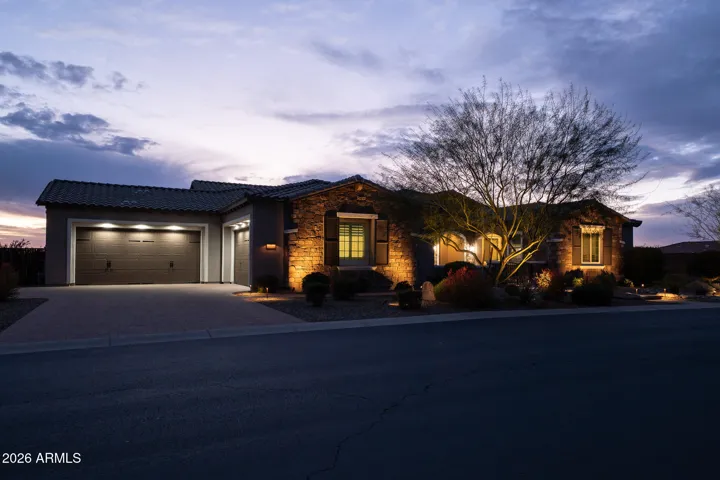Front of home twilight