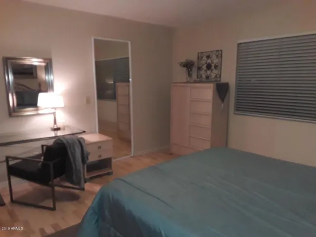 View to walk-in closet (mirror door closed)