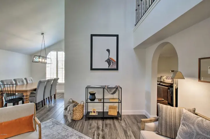Original artwork including this huge quail canvas was commissioned from a local artist.