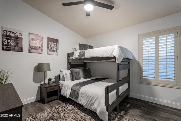 Bedroom #4 Bunk Bed with Queen and TwinSmart TV with premium cable and Alexas