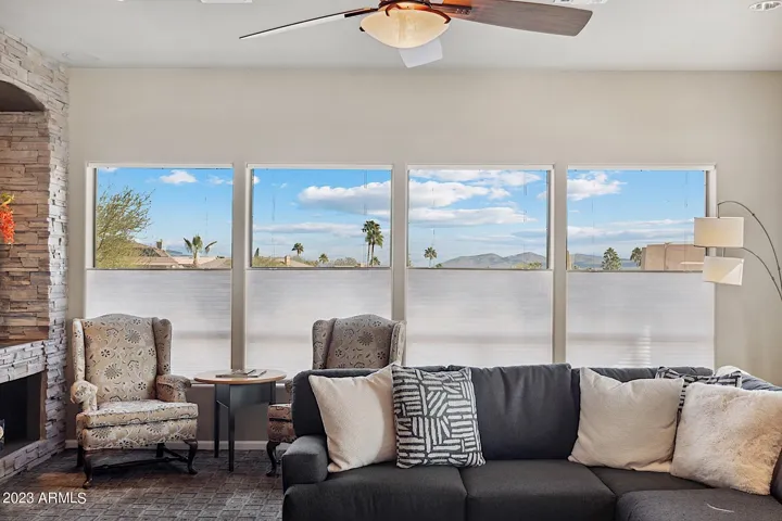 Sonoran mountain views from the living room window