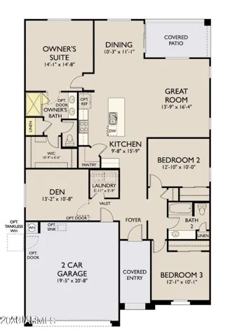 Den is actually a Bonus Room/Media Room with a 75" big screen TV and an L-shaped sofa sleeper.
