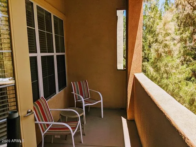 Tranquil covered patio on 2nd floor