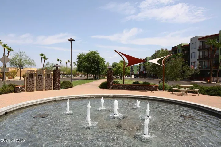 New sunshades all along the median of Avenue of the Fountains.