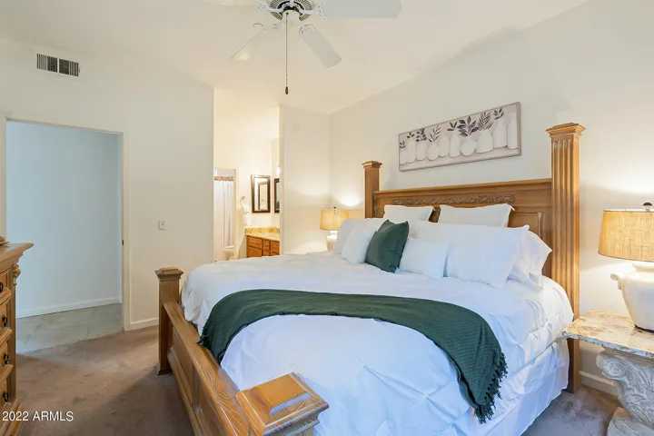 King Bed, New Bedding throughout
