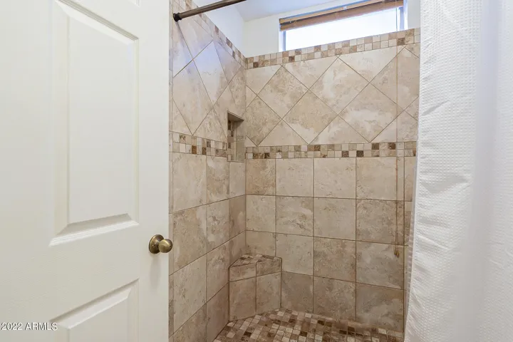 Custom tile and built-in seat