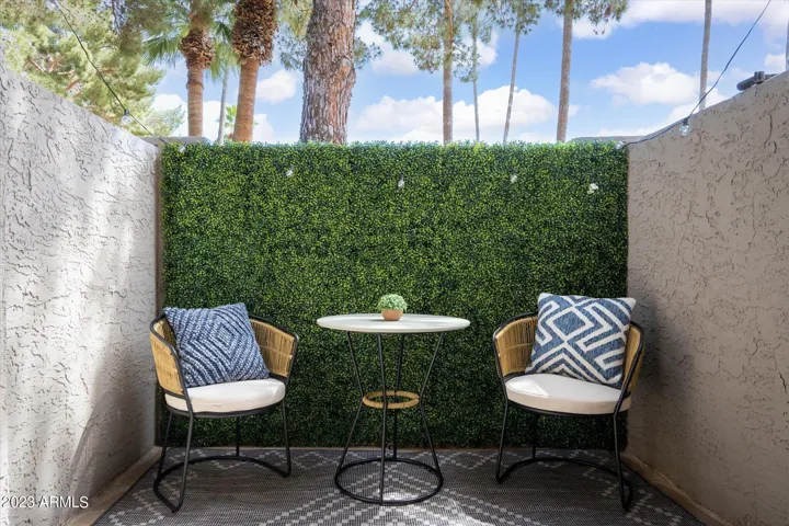 Enjoy the private covered patio for relaxing outside!