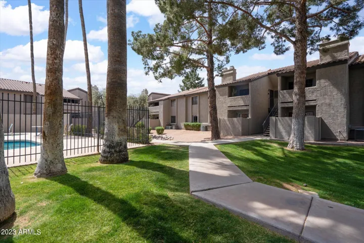 View of 1024 At Mesa patio and view of the pool!