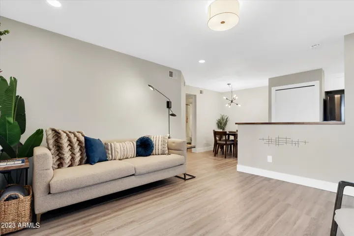 Gather in the living room for a movie or a game around the dining table! You'll find cushions in the second bedroom closet for spreading out