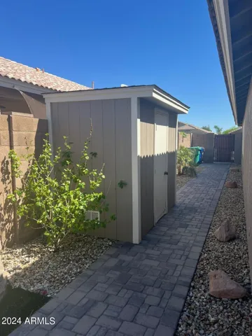 East side of house