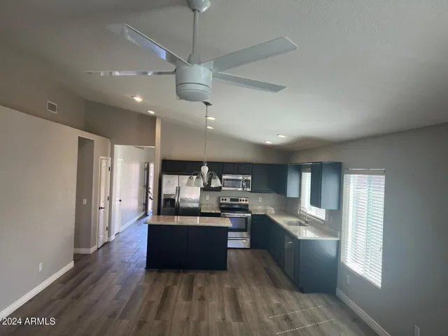 From family room to kitchen