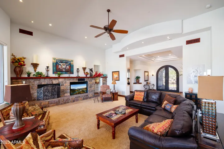 Large and bright living space with comfortable seating and smart TV!