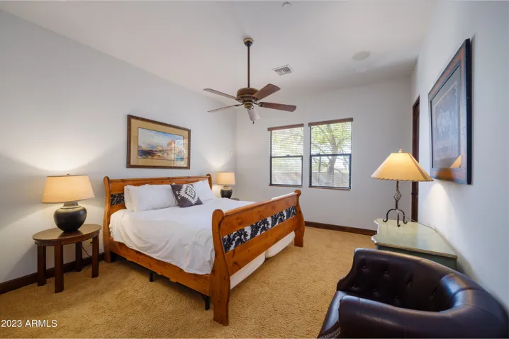 2nd bedroom with King bed and en-suite bathroom.