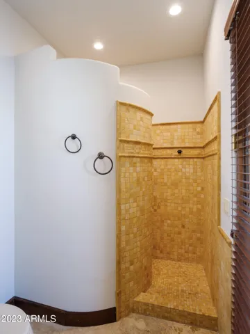 2nd bathroom with large stand in shower.