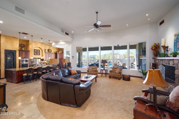 Large and bright living space with comfortable seating and smart TV!