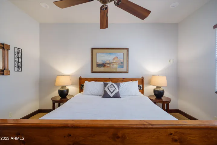 2nd bedroom with King bed and en-suite bathroom.