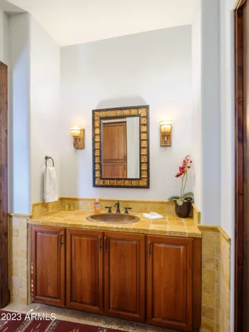 2nd bathroom with large stand in shower.