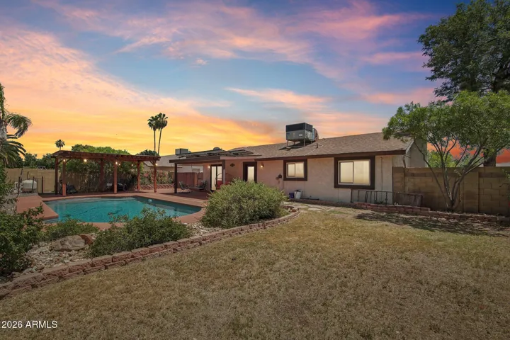 Twilight Backyard