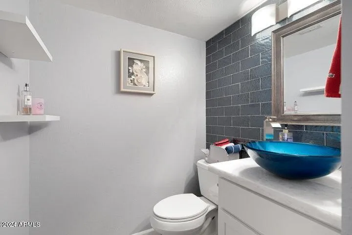 Half of bathroom on the 1ST floor