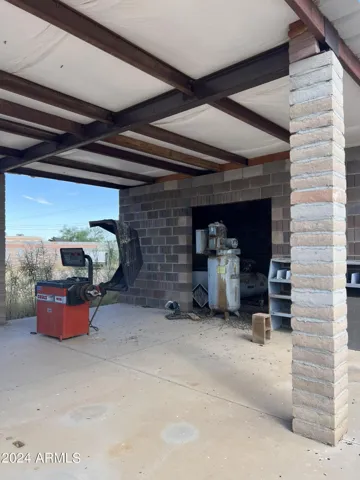 Block structure north interior wall