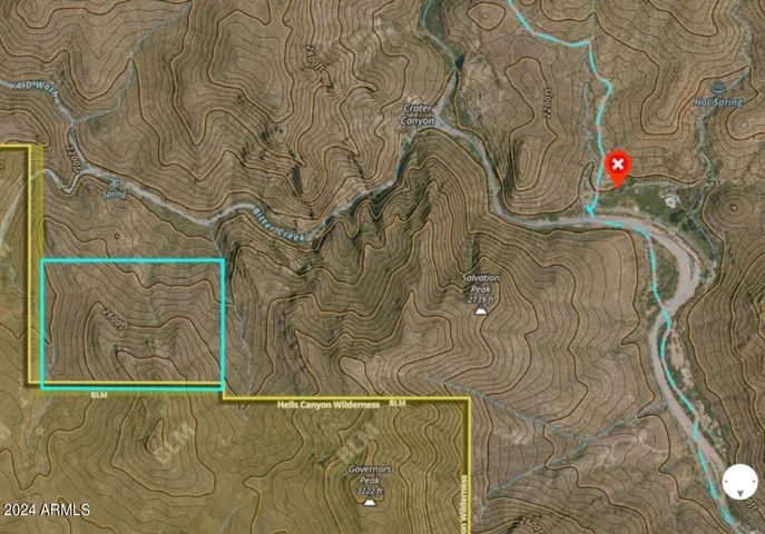 Parcel .8 mile from Castle Hot Springs Resort