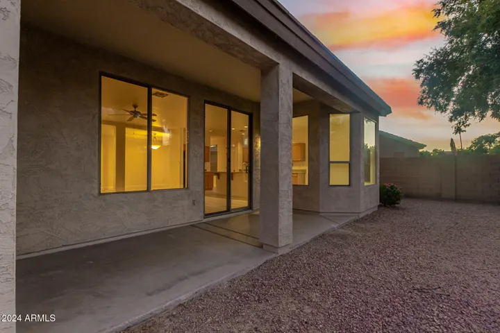 Covered patio area.