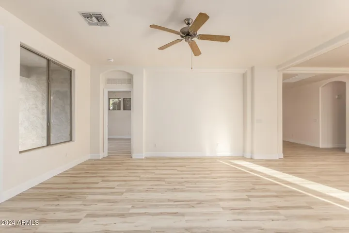 Great room from kitchen.