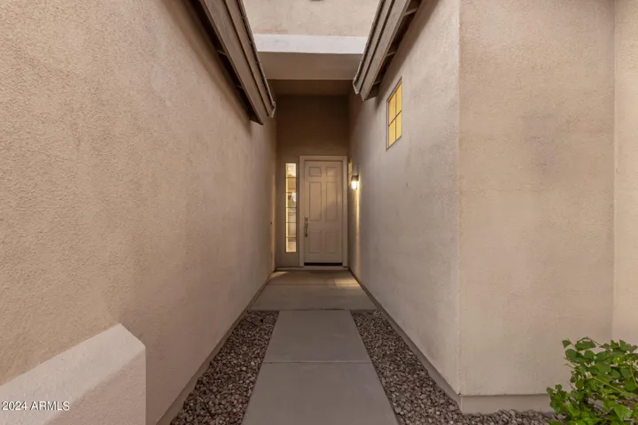 Front entry has new lighting.