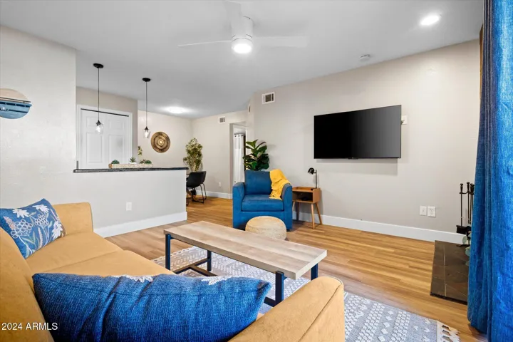 Connected spaces for relaxing with 55" 4k Roku TV