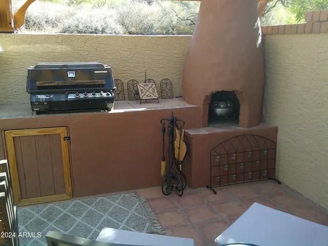 Backyard grilling area