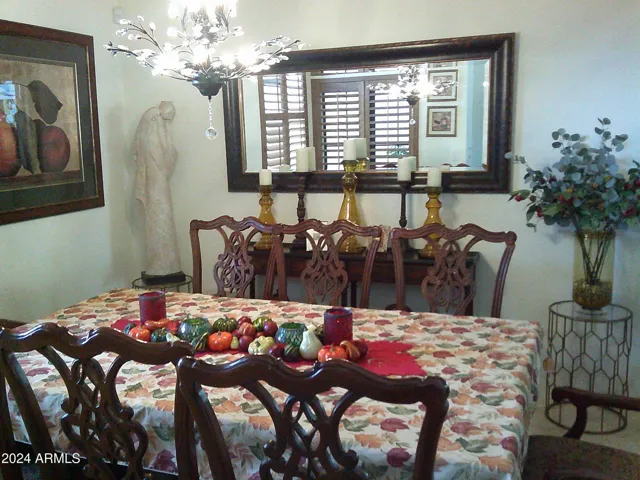 Dining room seats eight