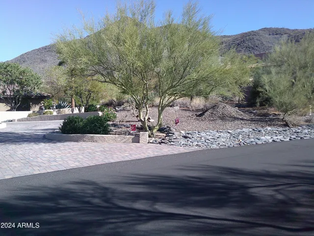 Front yard with circular driveway