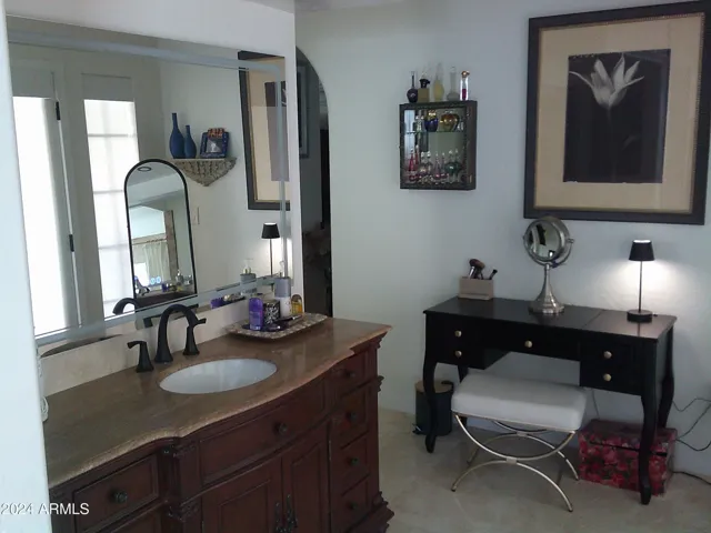 This is the "her" side of the bathroom