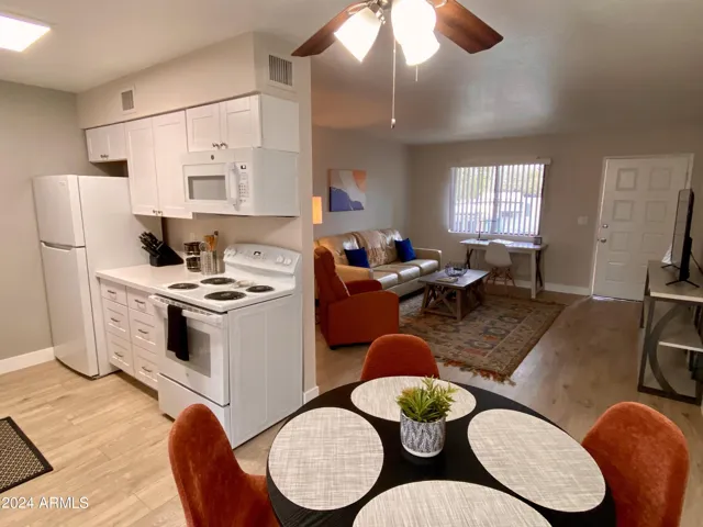 Contemporary one bedroom unit with all new floors and kitchen