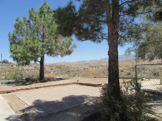 Front yard pavers and shade trees