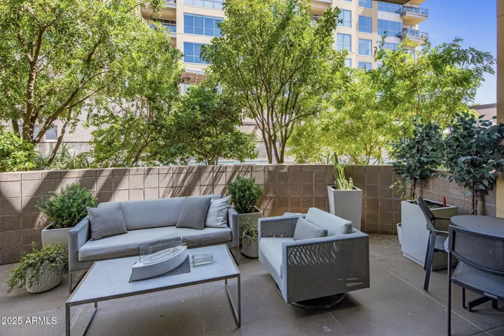 Lush landscape surrounds and creates privacy.
