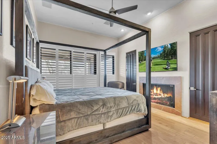 Private 2nd Bedroom with gas fireplace