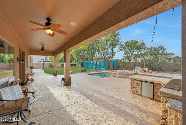 LARGE COVERED PATIO, FACES THE NORTH SO GOOD SHADE YEAR ROUND