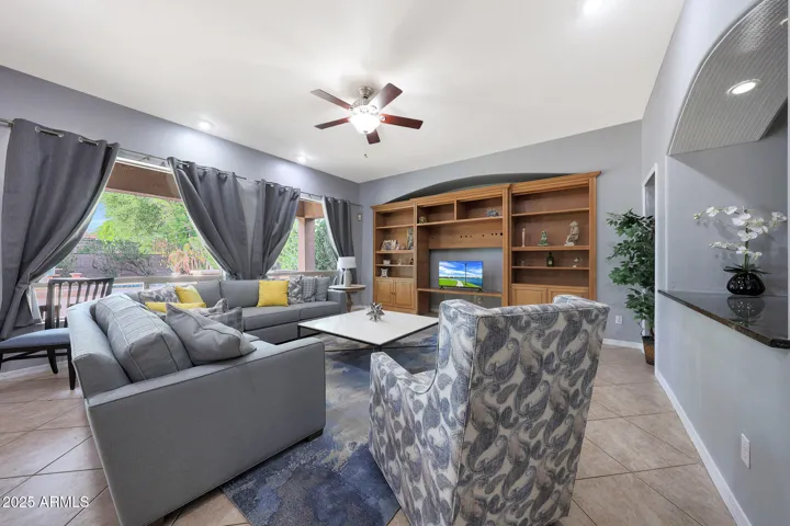 built in entertainment and wet bar